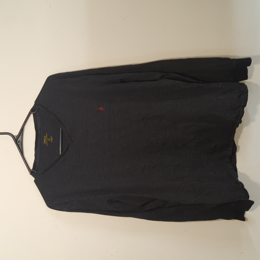 Dark Grey Polo Ralph Lauren V Neck Long Sleeve